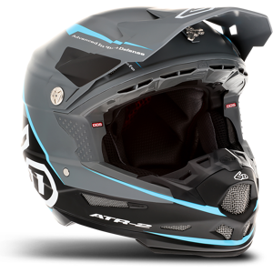 6D Casque Cross 6D ATR-2Alpha Cyan -