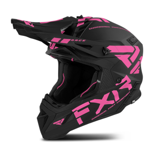 FXR Casque Cross FXR Helium Race Div Noir-Rose Électrique -