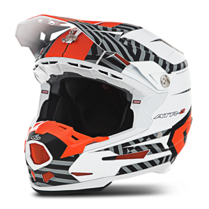 6D Casque Cross 6D ATR-2 Havoc Orange Fluo-Blanc -