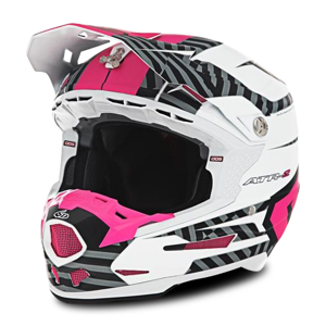 6D Casque Cross Enfant 6D ATR-2Y Havoc Rose Fluo-Blanc -