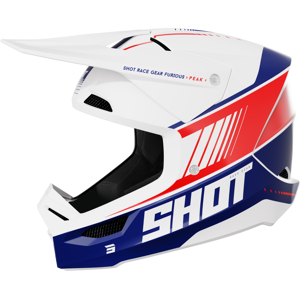 Shot Race Gear Casque Cross Shot Furious Peak Bleu-Rouge -