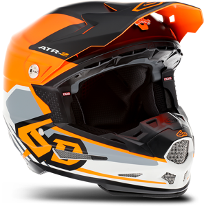 6D Casque Cross 6D ATR-2 Target Néon-Orange -