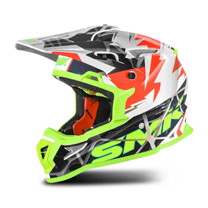 SMK Casque Cross SMK Allterra Fulmine Blanc -