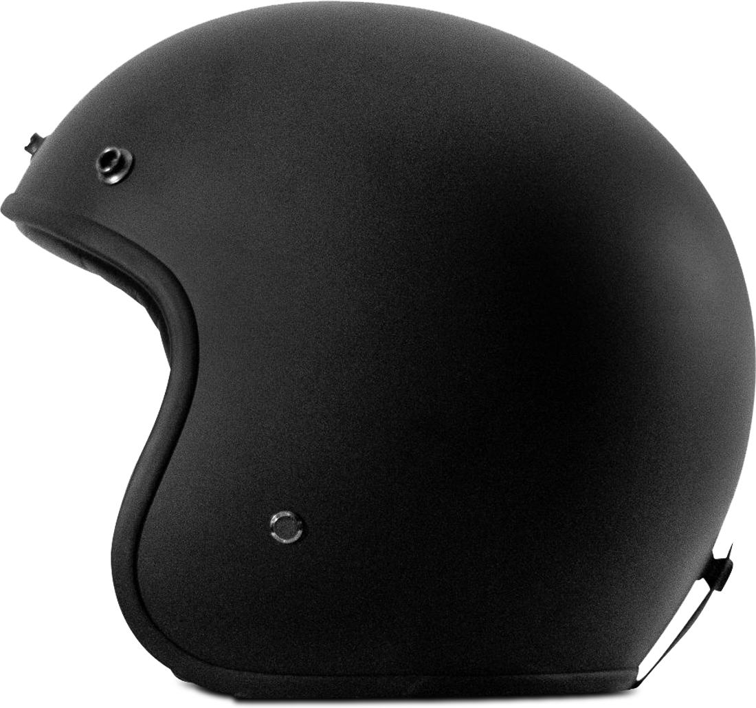 Casque Jet Rusty Stitches Fonzie Noir Mat -