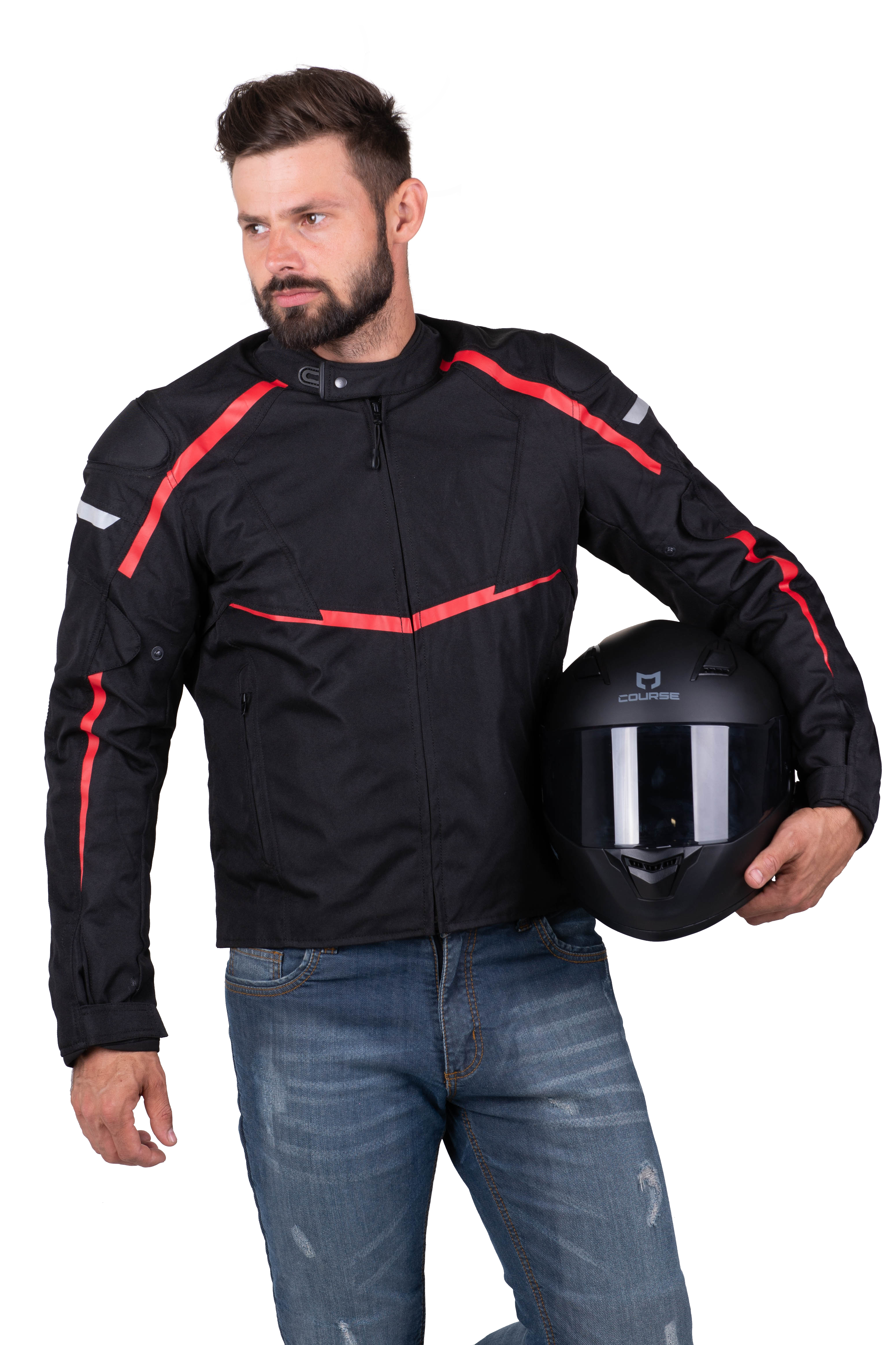 Blouson Moto Course Roadster Tex Noir -