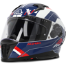 Casque Intégral Acerbis X-Way Graphic Street Blanc-Bleu-Rouge -