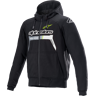 Sweat à Capuche Moto Alpinestars Chrome Ignition Noir-Jaune Fluo -