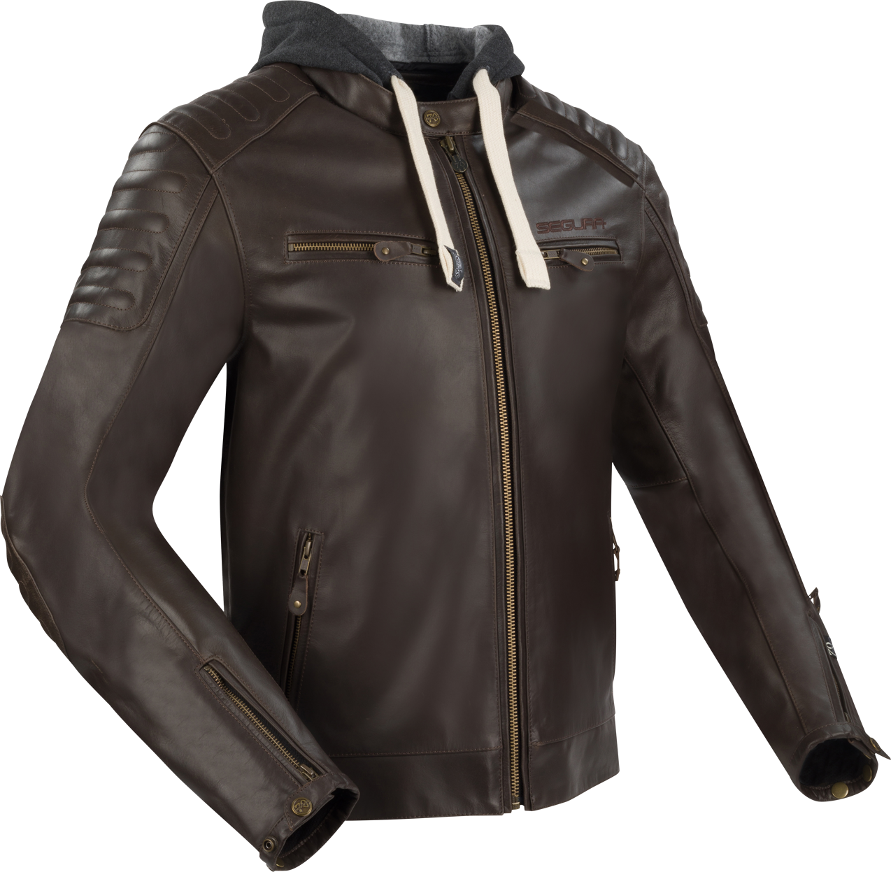 Blouson Moto Segura Challenger Marron -