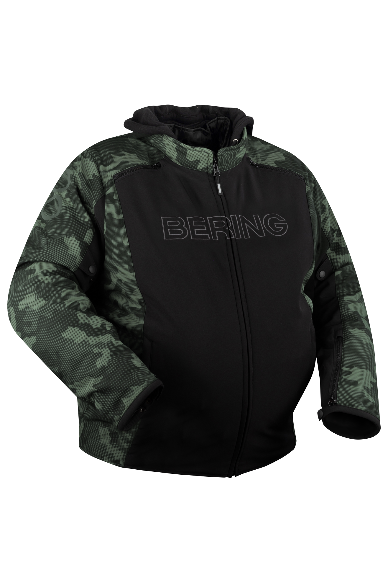 Bering Blouson Moto Bering Davis King Size Noir-Camouflage -