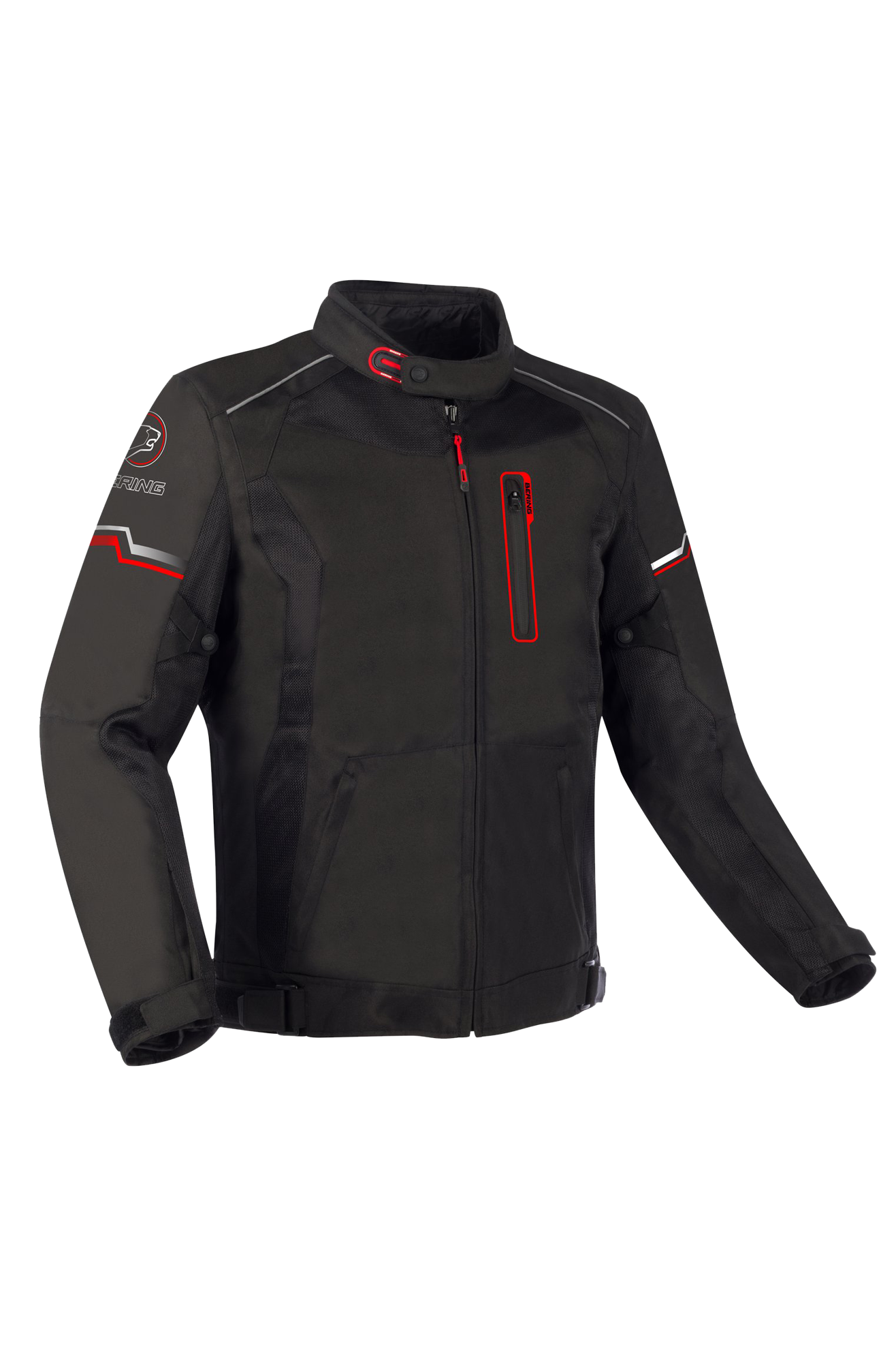 Blouson Moto Bering Astro Noir-Rouge -