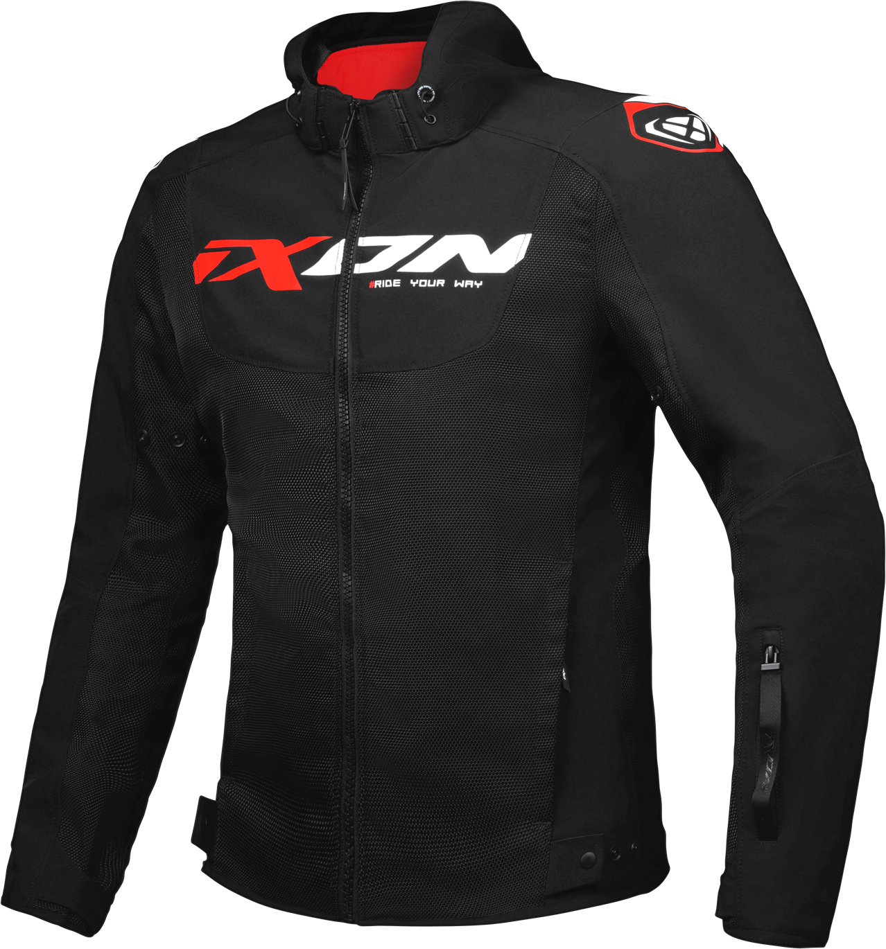 Ixon Blouson Moto Ixon FIERCE Noir-Blanc-Rouge -