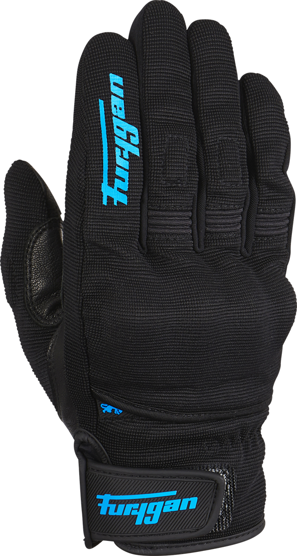 Gants Moto Femme Furygan Jet D3O Noir-Turquoise -