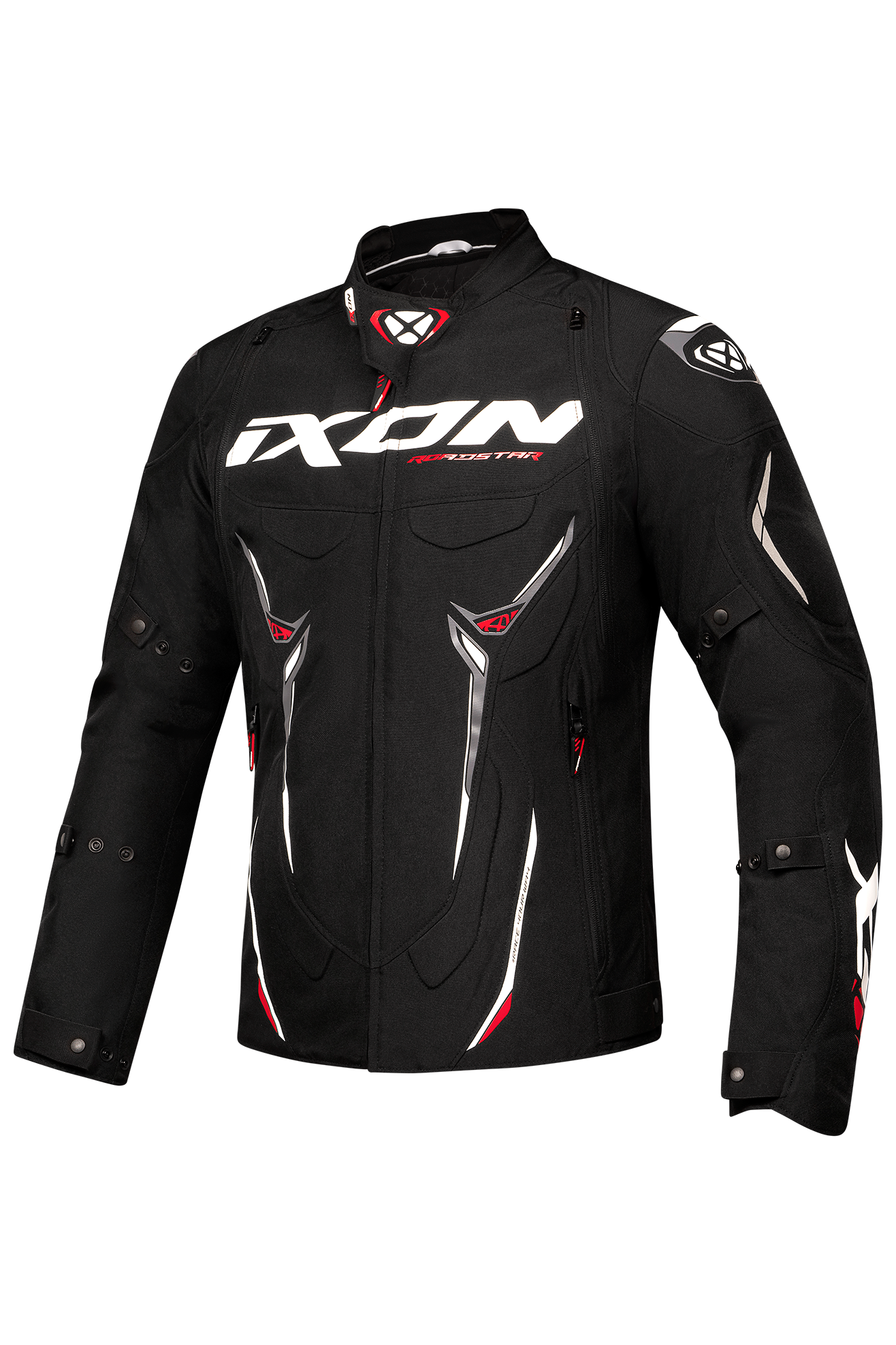 Ixon Blouson Moto IXON Roadstar Noir-Blanc-Rouge -