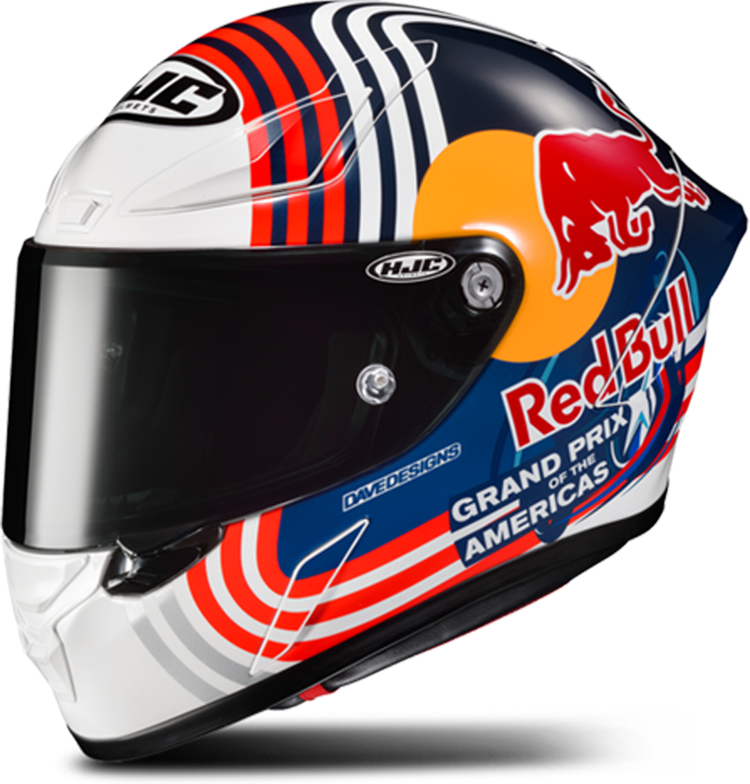 Casque Intégral HJC RPHA 1 Red Bull Austin GP Blanc -