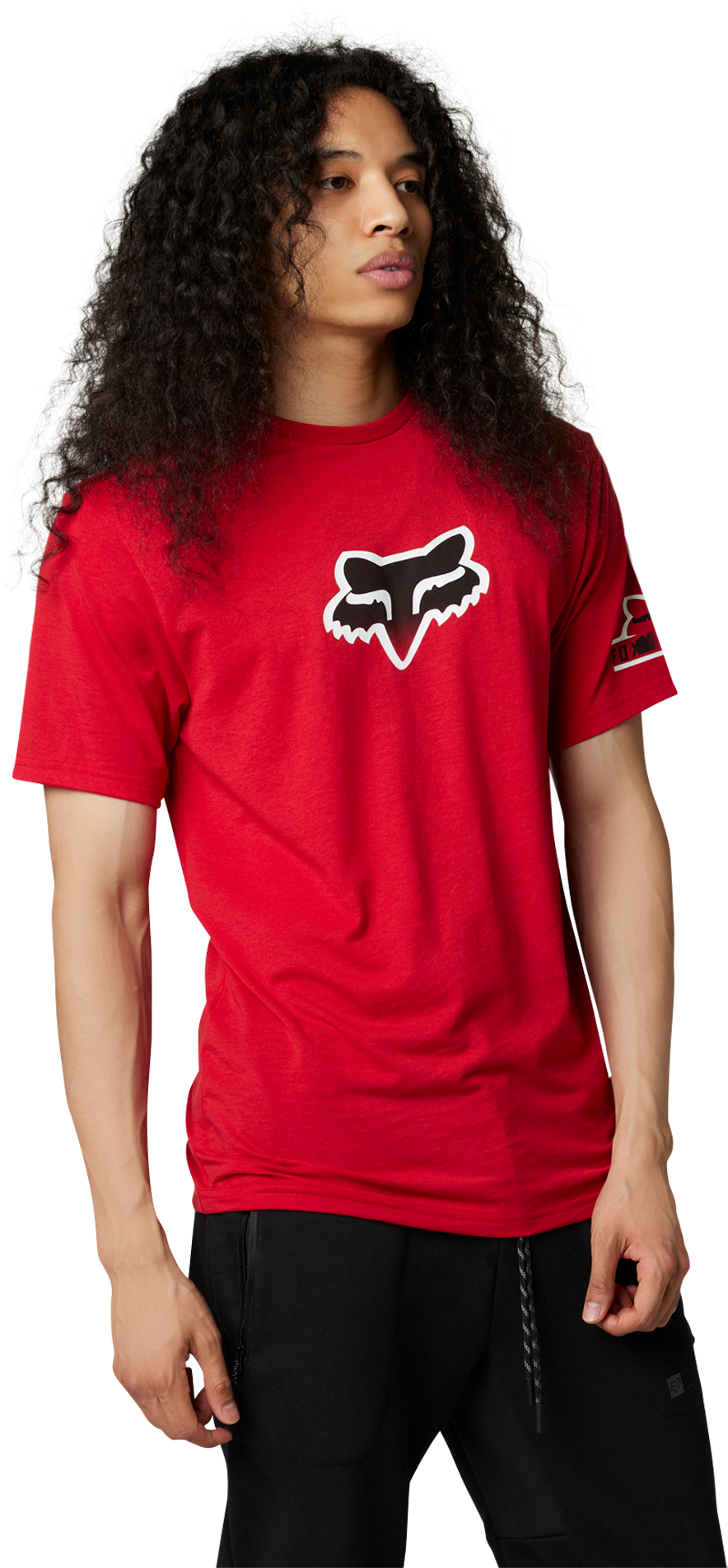 T-Shirt FOX Racing Vizen Tech Rouge Flamme -