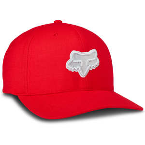 FOX Casquette FOX Transposition Flexfit Gris Clair-Rouge -