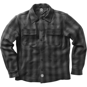 West Coast Choppers Veste à Carreaux West Coast Choppers Doublée Laine Gris-Noir -