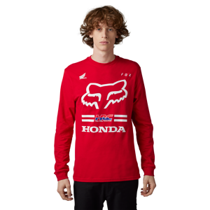 FOX T-Shirt Manches Longues FOX X Honda Rouge Flamme -