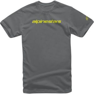 Alpinestars T-Shirt Alpinestars Linear Wordmark Charcoal-Jaune Fluo -