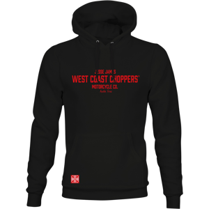 West Coast Choppers Sweat à Capuche West Coast Choppers Austin Noir-Rouge -