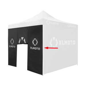 XLMOTO Cloison avec Porte XLMOTO pour Tente Paddock Easy-Up Noir -