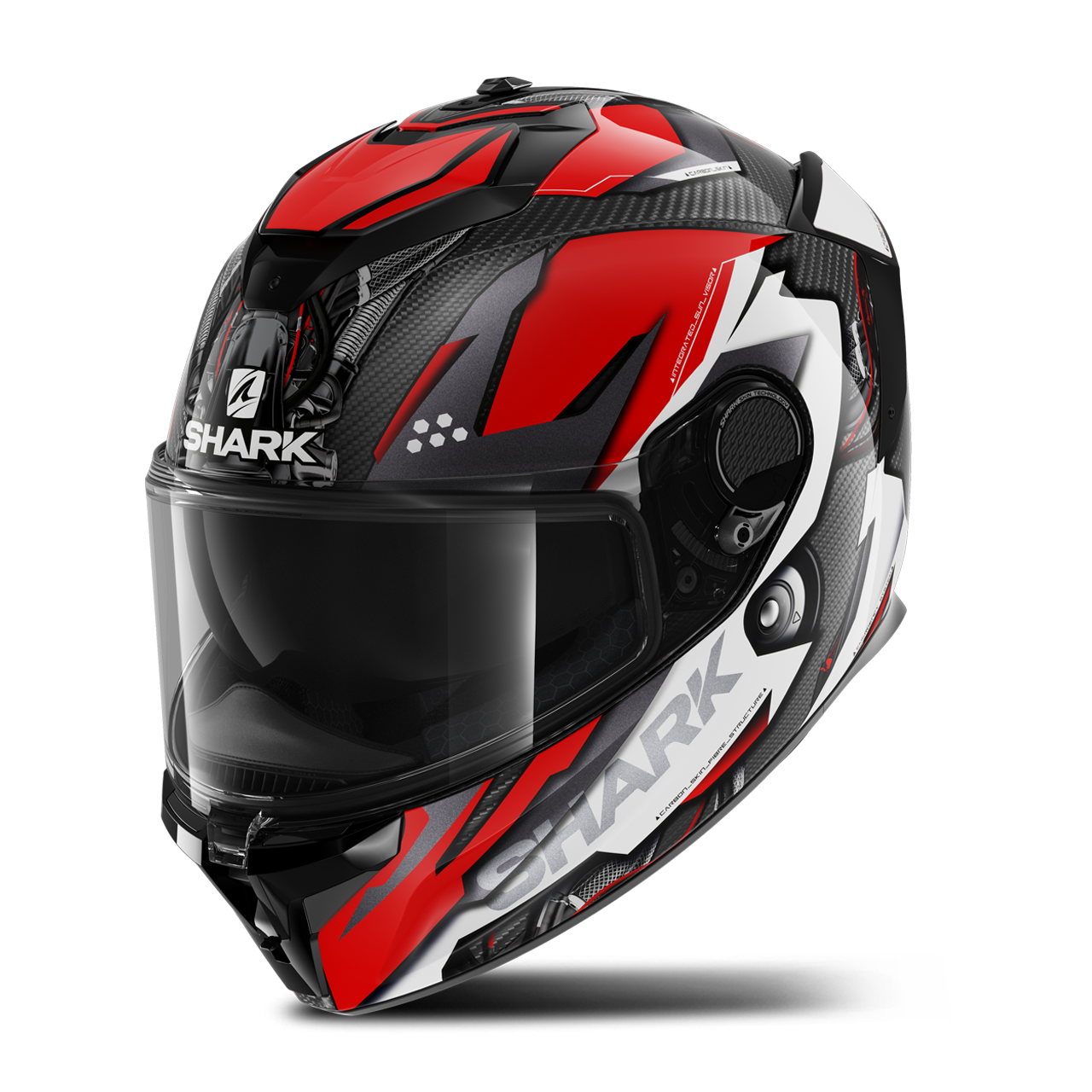 Shark Casque Intégral Shark Spartan GT Carbon Urikan Carbone-Rouge-Blanc XS 53-54cm