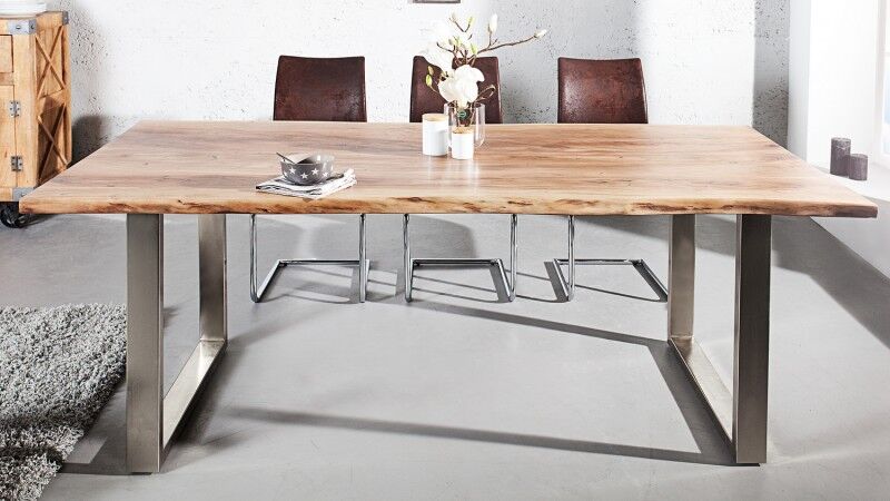 gdegdesign Table à manger rectangulaire bois d'acacia massif 160 cm - Lawson gdegdesign Table à manger rectangulaire bois d'acacia massif 160 cm - Lawson