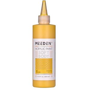 MEEDEN Peinture Acrylique Jaune Moyen: 250ml/8.45oz Peinture Acrylique Pouring en Vrac dans un Flacon Compressible Peintures Liquide pour Adultes Artistes Canvas Art Painting - Publicité MEEDEN Peinture Acrylique Jaune Moyen: 250ml/8.45oz Peinture Acrylique Pouring en Vrac dans un Flacon Compressible Peintures Liquide pour Adultes Artistes Canvas Art Painting - Publicité