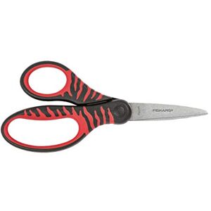 Fiskars Ciseaux pour enfants, À partir de 8 ans , Longueur 15 cm, Pour droitiers et gauchers, Lames en acier inoxydable/Poignée en plastique, Noir/Rouge, 1027423 - Publicité Fiskars Ciseaux pour enfants, À partir de 8 ans , Longueur 15 cm, Pour droitiers et gauchers, Lames en acier inoxydable/Poignée en plastique, Noir/Rouge, 1027423 - Publicité