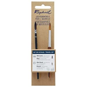 Raphael 2 pinceaux Aquarelle Raphaël Les Essentiels Set de Voyage Mini lavis et Mini Rond - Publicité Raphael 2 pinceaux Aquarelle Raphaël Les Essentiels Set de Voyage Mini lavis et Mini Rond - Publicité
