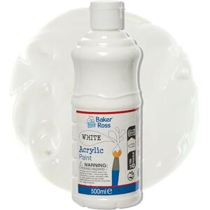 Baker Ross FN511 Peinture acrylique blanche 500 ml Lot de 1, peinture pour les arts plastiques, peinture pour enfants - Publicité Baker Ross FN511 Peinture acrylique blanche 500 ml Lot de 1, peinture pour les arts plastiques, peinture pour enfants - Publicité