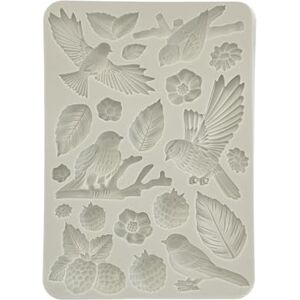 Moule en silicone Stamperia Forest - Oiseaux - Outil d'artisanat - Publicité Moule en silicone Stamperia Forest - Oiseaux - Outil d'artisanat - Publicité