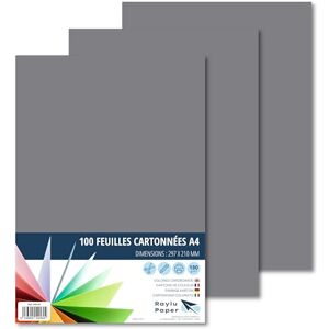 Raylu Paper A4 Papier Gris Sombre - Carton pour Bricolage & Bureau - Publicité Raylu Paper A4 Papier Gris Sombre - Carton pour Bricolage & Bureau - Publicité