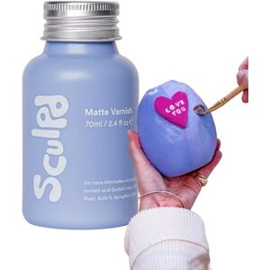 Sculpd Vernis transparent pour poterie en argile autodurcissante et peinture acrylique, finition matte, vernis incolore imperméable et résistant aux rayures, 70 ml - Publicité Sculpd Vernis transparent pour poterie en argile autodurcissante et peinture acrylique, finition matte, vernis incolore imperméable et résistant aux rayures, 70 ml - Publicité