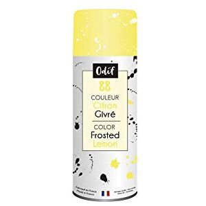 Odif Vernis Coloré Givré Aspect Mat en Spray Couleur Définitive Tous Supports Application Facile et Homogène Séchage Rapide Fabriqué en France Spray 125 ml, Citron - Publicité Odif Vernis Coloré Givré Aspect Mat en Spray Couleur Définitive Tous Supports Application Facile et Homogène Séchage Rapide Fabriqué en France Spray 125 ml, Citron - Publicité