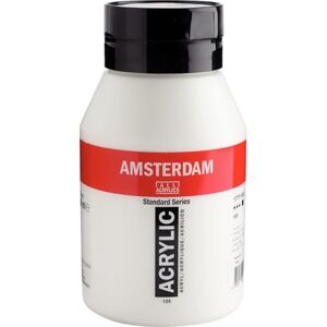 Amsterdam Standard Series Acrylic Paint Titanium white 105, 1000 ml Tube, Transparent, Haute résistance à la lumière, Viscosité moyenne, Finition satinée, Durable, Polyvalent pour des surfaces variées - Publicité Amsterdam Standard Series Acrylic Paint Titanium white 105, 1000 ml Tube, Transparent, Haute résistance à la lumière, Viscosité moyenne, Finition satinée, Durable, Polyvalent pour des surfaces variées - Publicité