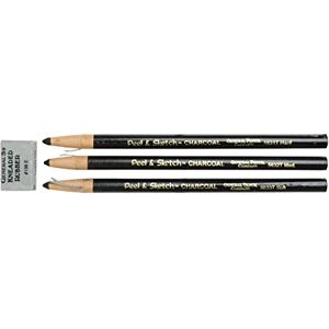 GENERAL'S Crayon Fusain Peel et Sketch Hard - Publicité GENERAL'S Crayon Fusain Peel et Sketch Hard - Publicité