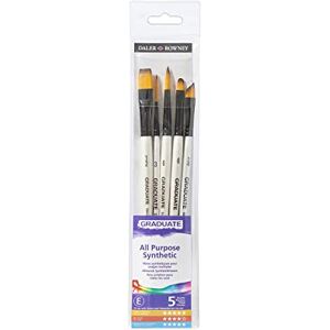 Daler-Rowney Graduate - 5 Pinceaux Synthétiques Aquarelle Set - Publicité Daler-Rowney Graduate - 5 Pinceaux Synthétiques Aquarelle Set - Publicité