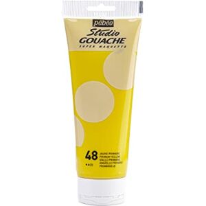 PEBEO Pébéo – Peinture Gouache 220ml – Tube de Peinture Gouache Qualité Fine – Idéal Travaux Étude – 1 Tube de 220 ml Jaune Primaire - Publicité PEBEO Pébéo – Peinture Gouache 220ml – Tube de Peinture Gouache Qualité Fine – Idéal Travaux Étude – 1 Tube de 220 ml Jaune Primaire - Publicité