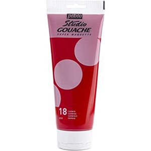 PEBEO Pébéo – Peinture Gouache 220ml – Tube de Peinture Gouache Qualité Fine – Idéal Travaux Étude – 1 Tube de 220 ml Carmin 270-018 - Publicité PEBEO Pébéo – Peinture Gouache 220ml – Tube de Peinture Gouache Qualité Fine – Idéal Travaux Étude – 1 Tube de 220 ml Carmin 270-018 - Publicité