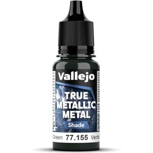 Vallejo Peinture Métallique True Metallic Metal 155 Amber Green, Finition Lumineuse pour Mélanges et Dégradés, Application au Pinceau, Flacon de 18 ml avec Compte-gouttes - Publicité Vallejo Peinture Métallique True Metallic Metal 155 Amber Green, Finition Lumineuse pour Mélanges et Dégradés, Application au Pinceau, Flacon de 18 ml avec Compte-gouttes - Publicité