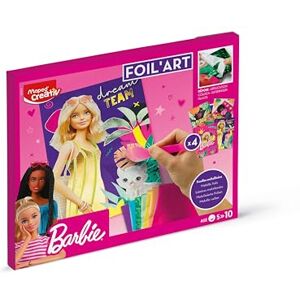 Maped Creativ Foil'Art Barbie Activité Foil'art pour Enfants 4 Cartes Barbie à décorer Grace aux 8 Feuilles métallisées Dès 5 Ans, Rose - Publicité Maped Creativ Foil'Art Barbie Activité Foil'art pour Enfants 4 Cartes Barbie à décorer Grace aux 8 Feuilles métallisées Dès 5 Ans, Rose - Publicité