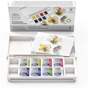 Winsor & Newton Cotman Aquarelle Set De Poche 8 Demi-Godets Floral - Publicité Winsor & Newton Cotman Aquarelle Set De Poche 8 Demi-Godets Floral - Publicité