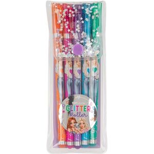 Depesche 12743 TOPModel Set de Crayons Gel pailletés dans Une Pochette Transparente avec Fermeture à Bouton-Pression, 5 Crayons de Couleurs pailletées pour écrire et décorer - Publicité Depesche 12743 TOPModel Set de Crayons Gel pailletés dans Une Pochette Transparente avec Fermeture à Bouton-Pression, 5 Crayons de Couleurs pailletées pour écrire et décorer - Publicité