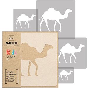 Nakleo Pochoirs de Peinture pour Enfants, 5 pièces 9x9 à 34x34cm, Modèle de Dessin en Plastique, Réutilisables, Dromadaire Chameau Animal, DIY Bricolage Décoration Chambre, Mur Meubles Papier - Publicité Nakleo Pochoirs de Peinture pour Enfants, 5 pièces 9x9 à 34x34cm, Modèle de Dessin en Plastique, Réutilisables, Dromadaire Chameau Animal, DIY Bricolage Décoration Chambre, Mur Meubles Papier - Publicité