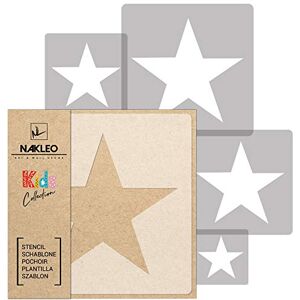 Nakleo Pochoirs de Peinture pour Enfants, 5 pièces 9x9 à 34x34cm, Modèle de Dessin en Plastique, Réutilisables, Étoile Drapeau Cinq Branches, DIY Bricolage Décoration Chambre, Mur Meubles Papier - Publicité Nakleo Pochoirs de Peinture pour Enfants, 5 pièces 9x9 à 34x34cm, Modèle de Dessin en Plastique, Réutilisables, Étoile Drapeau Cinq Branches, DIY Bricolage Décoration Chambre, Mur Meubles Papier - Publicité