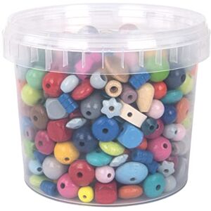 Perles en Bois Colorées Rayher - 4-16mm - 380g Seau de bricolage - Publicité Perles en Bois Colorées Rayher - 4-16mm - 380g Seau de bricolage - Publicité