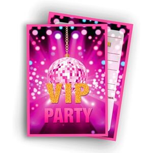 Edition Colibri VIP Party Lot de 10 cartes d'invitation – Paillettes et design disco – Invitation pour toute fête Lot de 10 cartes plates (A6) – Verso pour écrire - Publicité Edition Colibri VIP Party Lot de 10 cartes d'invitation – Paillettes et design disco – Invitation pour toute fête Lot de 10 cartes plates (A6) – Verso pour écrire - Publicité