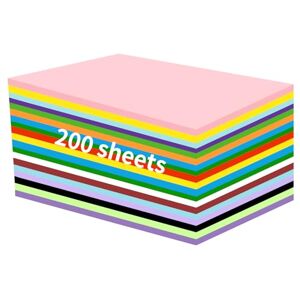 CRESZZLE 200 Feuille Cartonnée Couleur, A4 Papier Pour Origami (70g), 20 Couleurs, 297mm x 210mm Pour Dessiner, Imprimer, Origami – Convient aux Adultes et aux Enfants - Publicité CRESZZLE 200 Feuille Cartonnée Couleur, A4 Papier Pour Origami (70g), 20 Couleurs, 297mm x 210mm Pour Dessiner, Imprimer, Origami – Convient aux Adultes et aux Enfants - Publicité