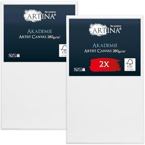 Artina Set de 2 Canvas Toile Peinture 60x100 cm – Tableau Peinture Châssis Entoilés en Bois FSC© – Tableau a Peindre Blanche 100% Coton 280g/m² – Toiles à Peindre Stable Akademie - Publicité Artina Set de 2 Canvas Toile Peinture 60x100 cm – Tableau Peinture Châssis Entoilés en Bois FSC© – Tableau a Peindre Blanche 100% Coton 280g/m² – Toiles à Peindre Stable Akademie - Publicité